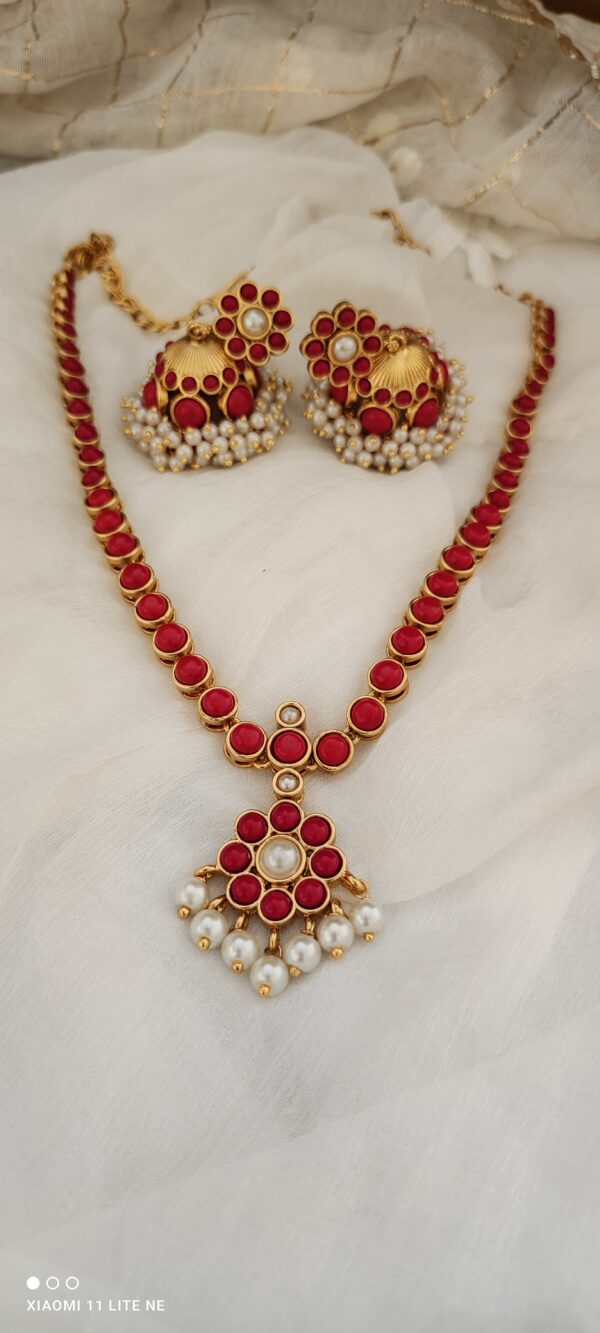 Coral Pearl Necklace
