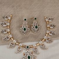 Peacock Diamond Finish Necklace