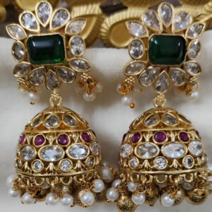 Ruby Emerald Bridal Jumka – Big size