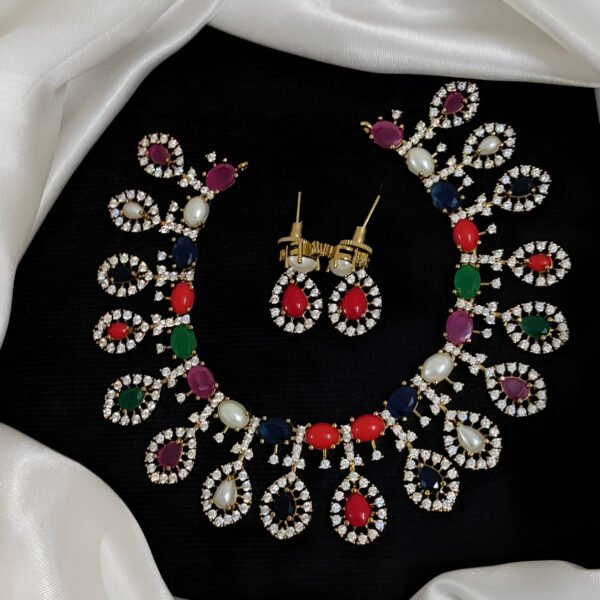 Stone Navratna Necklace